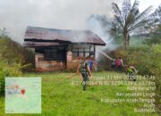 Rumah Hangus Terbakar, Kondisi Rumah Kosong dan Tidak ada Barang Didalam Rumah