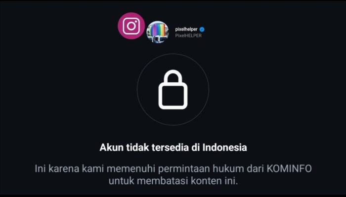 Hukum Dari KOMINFO, Akun IG Pixelhelper Diblokir di Indonesia: Siapa Sebenarnya di Balik Akun Tersebut?