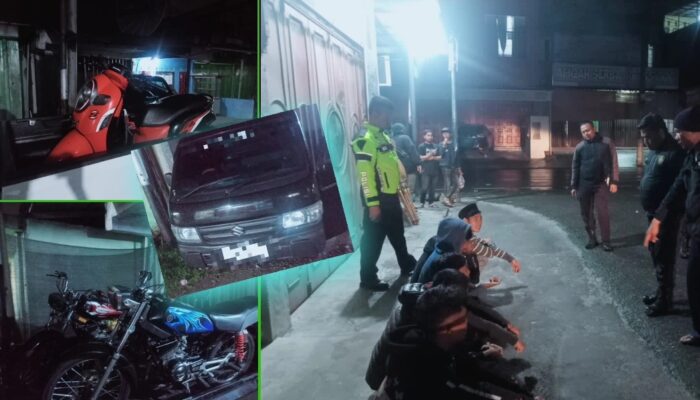 Aksi Balap Liar Berhasil Dibekuk, Polres Aceh Tengah Amankan 4 Sepeda Motor dan 1 Mobil
