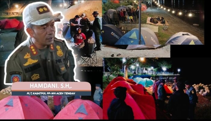 Patroli Satpol PP-WH: Musik Mati di Camping, Pengunjung dan Pengelola Diingatkan