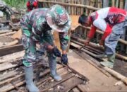 Pembongkaran RTLH Dimulai Anggota Satgas TMMD Ke 126. Kodim 0106/Aceh Tengah