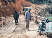 Jembatan Penghubung Antar Desa di Linge Hampir Rampung, TMMD Kodim 0106 Capai 80 Persen